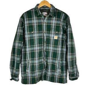 COPY - Carhartt Hubbard Sherpa Lined Shirt Jacket for Mens, Canopy Green Size L…